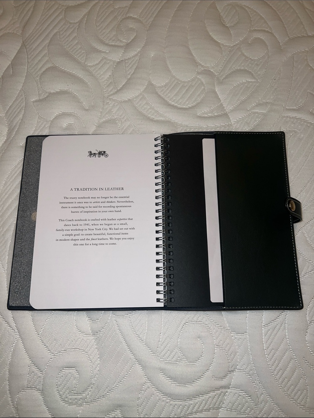 Coach Teal and Brown Signature Monogram Journal - Picture 8 of 11